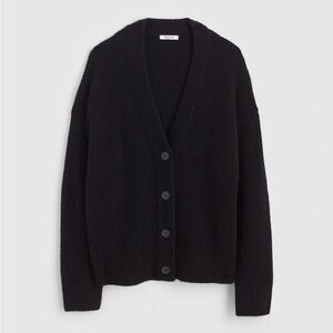 Madewell V-Neck Drop-Shoulder Cardigan Black Large